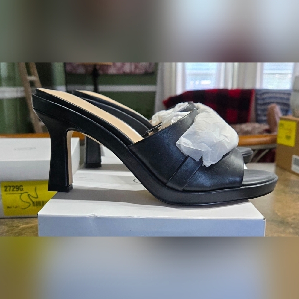 The Drop Women's Zena Buckle Heel Sandal #776 - Picture 4 of 13